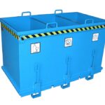 Container metalic compartimentat pentru deseuri selective